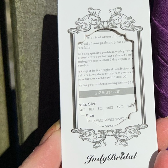 Judy Bridal one shoulder purple gown - Picture 14 of 14